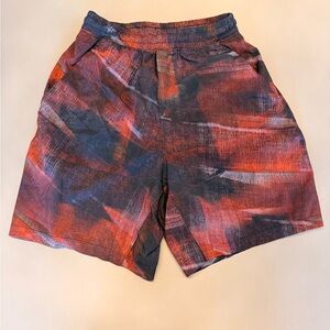 Lululemon Pace Breaker Short Linerless 7" Updated Shadow Play Red Multi XSmall